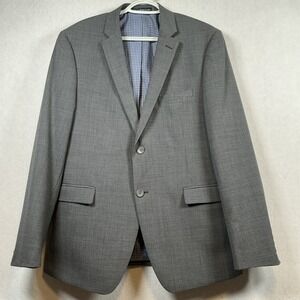 Original Penguin Blazer Men's 42R Blue Plaid Wool Blend Two Button‎ Jacket